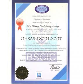 گواهینامه  OHSAS 18001:2007